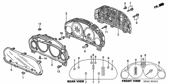 Meter Components (Visteon) (1) for 2005 Honda Civic #0