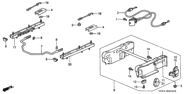 Middle Seat Components (R.) (Captain) for 2004 Honda Odyssey #0
