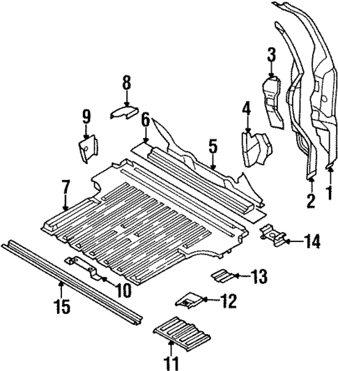 Rear Body & Floor for 1999 Isuzu VehiCROSS #0