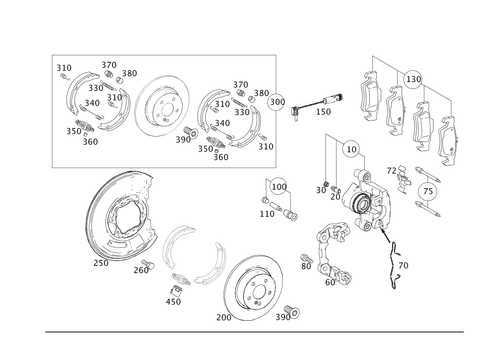 Rear Wheel Brake for 2014 Mercedes-Benz C350 #0