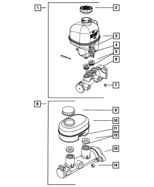 5093407AB - Service Brakes: Brake Master Cylinder for Mopar Image