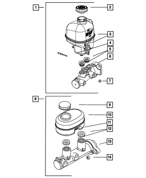 Brake Master Cylinder for 2004 Dodge Ram 3500 #0