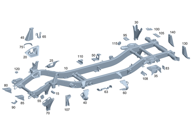 4633108501 - Trailer Coupling: Main Frame for Mercedes-Benz: G550 Image image