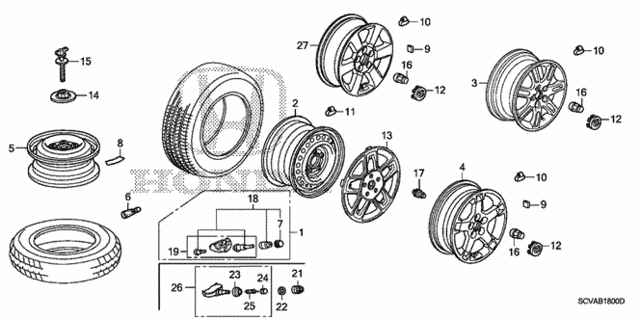 Wheel Disk (KA) for 2007 Honda Element #0