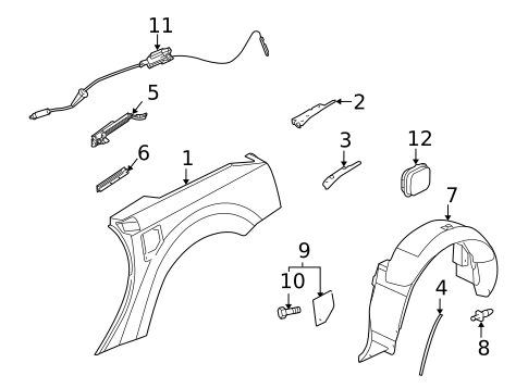 Quarter Panel & Components for 2009 Cadillac XLR #0
