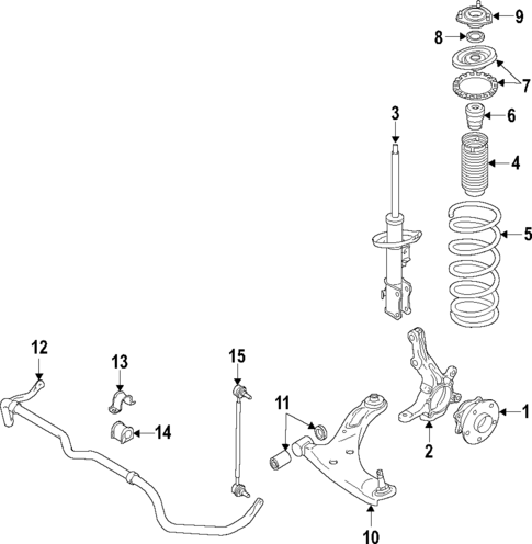 Front Suspension for 2011 Suzuki Kizashi #0