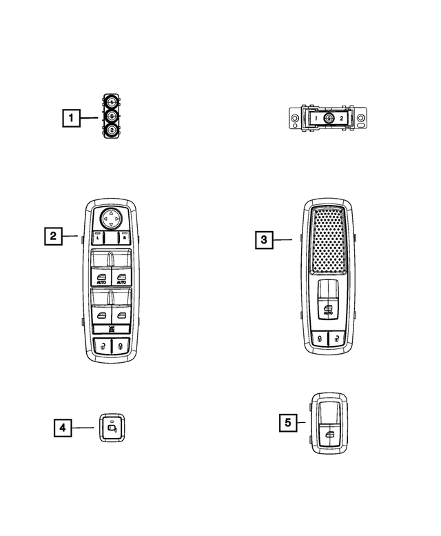68590240AA - Electrical: Front Door Switch And Bezel for Mopar Image