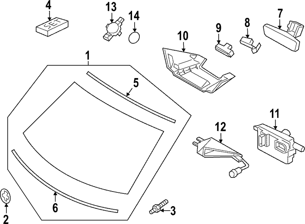Windshield Stud - Porsche (N-911-390-01)