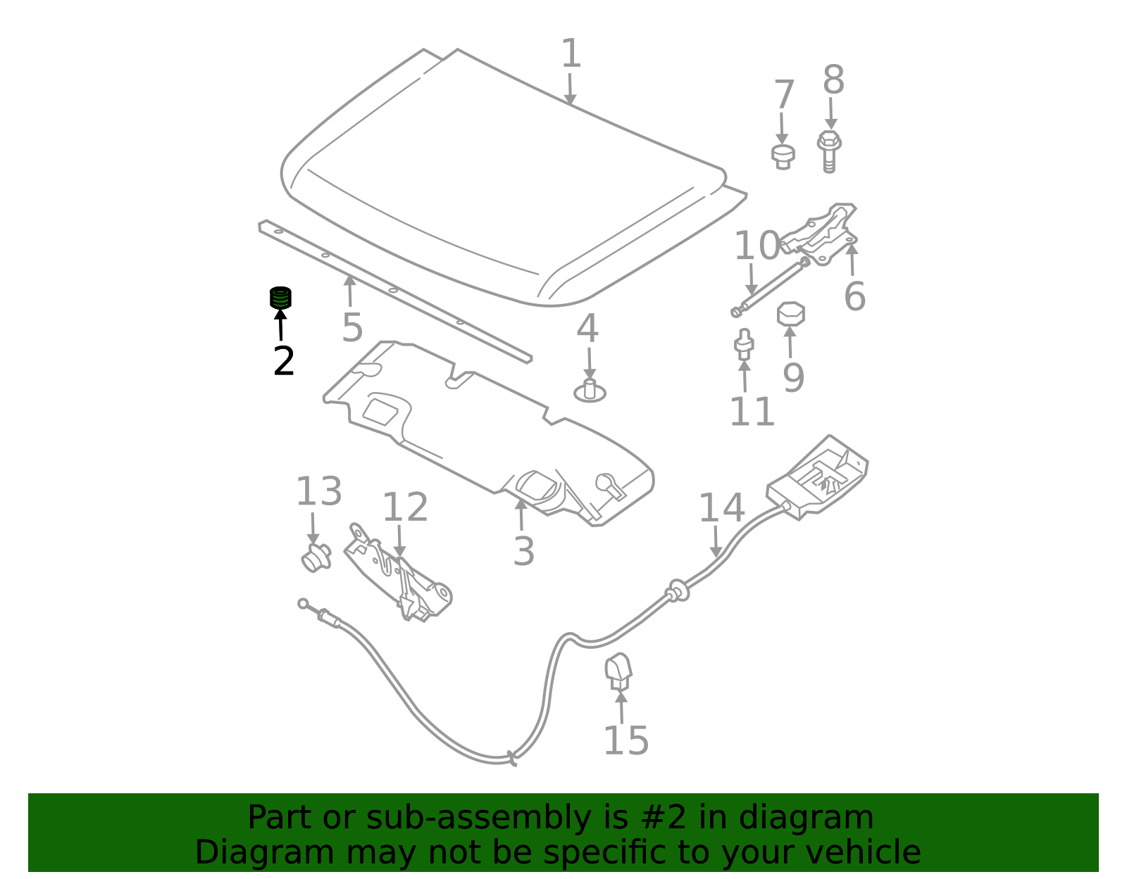 65829-50A00 - Hood Bumper 1991-2025 Nissan | Sullivan Brothers Nissan