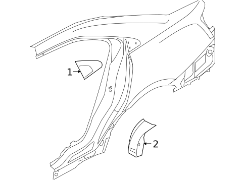 Exterior Trim - Quarter Panel for 2019 Ford Taurus #0
