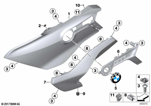 Motorcycle Trim Section, Windshield for 2024 BMW-Motorrad K 1600 GTL #3