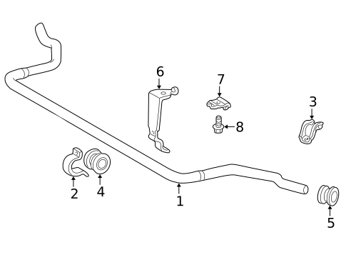 Stabilizer Bar & Components for 2001 Mercedes-Benz SLK230 #0