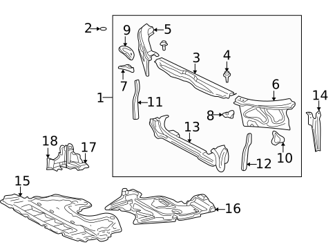 Radiator Support for 2001 Lexus IS300 #0