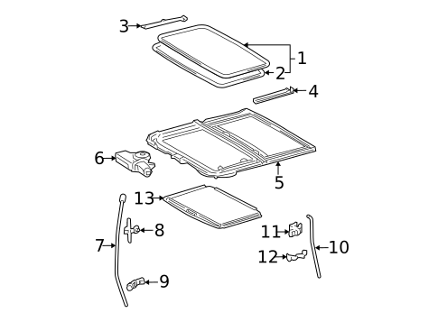 Sunroof for 2006 Toyota Camry #1