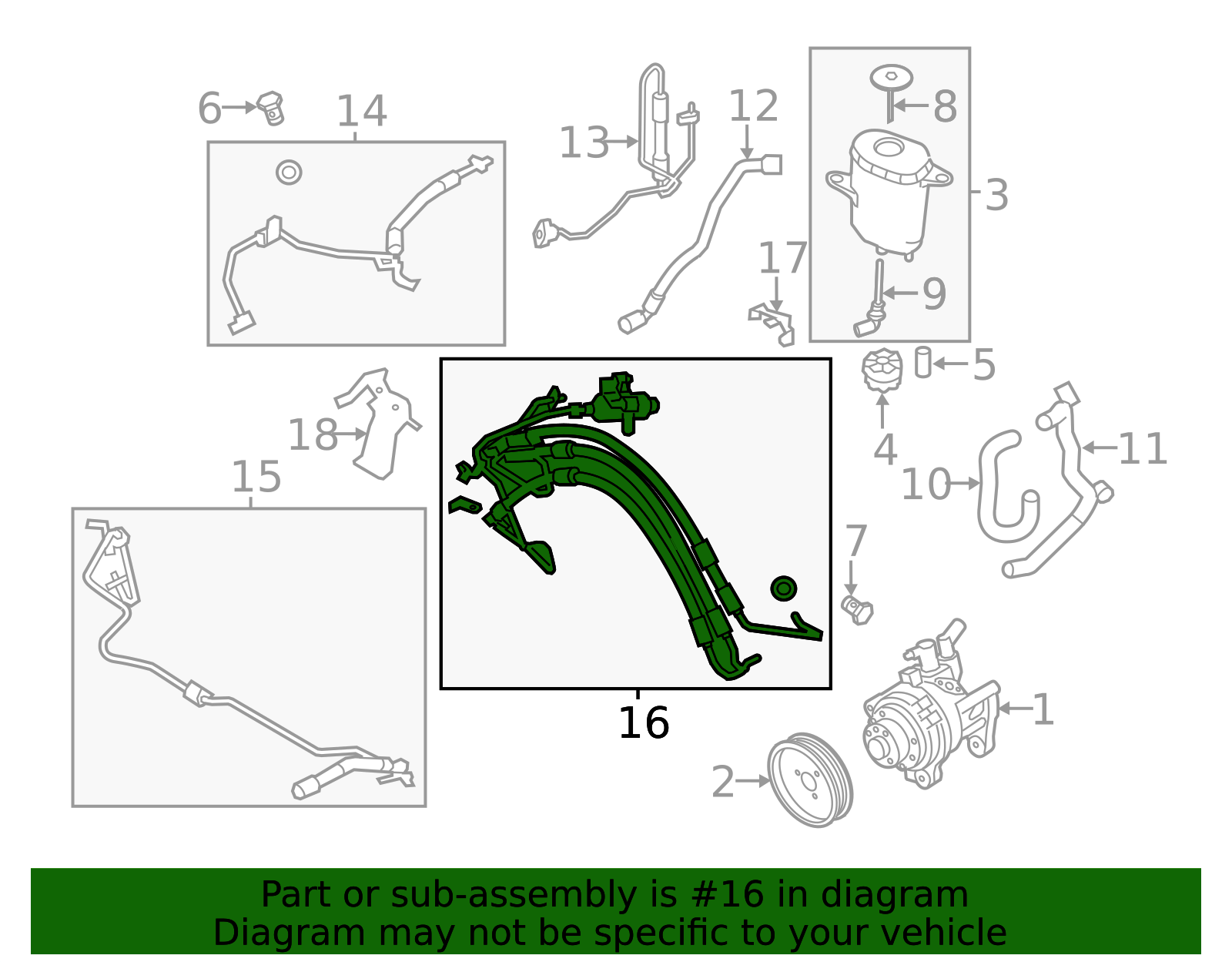 32416853947 - 2011-2019 BMW Power Steering Pressure Hose (32-41-6-853 ...