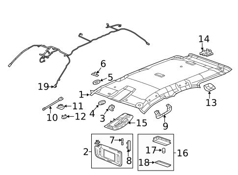 Interior Trim - Roof for 2016 GMC Sierra 2500 HD #2