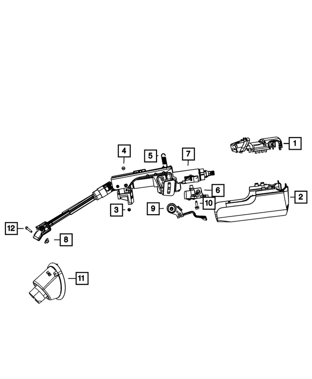 5057466AA - Steering: Tilt Assist Spring for Mopar Image image