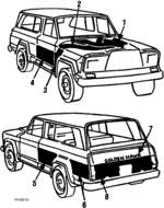 J5755299 - Body: Stripe Tape for Jeep: Cherokee, Grand Wagoneer, Wagoneer Image