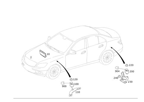 Electrical Parts for Suspension Adjustment for 2008 Mercedes-Benz C350 #0