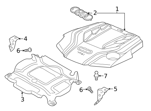 Engine Appearance Cover for 2025 Audi S5 Sportback #0