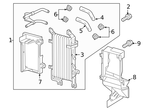 Trans Oil Cooler for 2013 Toyota Land Cruiser #0