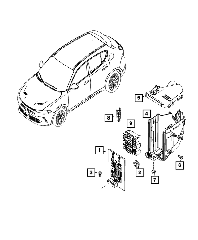 68607334AA - Electrical: Fuseblock Cover for Mopar Image image