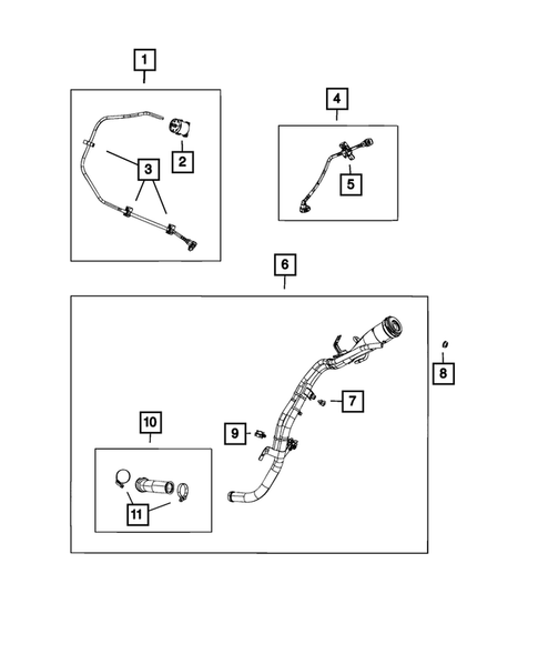 Fuel Tank Filler Tube for 2020 Jeep Cherokee #0