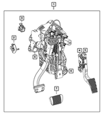 68457699AE - Brakes: Brake And Accelerator Pedal for Ram: 1500 Image