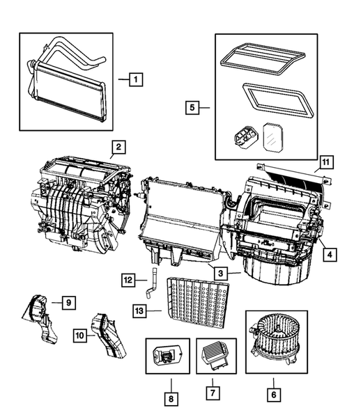 Air Conditioner and Heater Units for 2012 Jeep Patriot #1