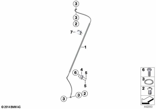 34327680546 - Brakes: Brake Hose, Front -  for BMW-Motorrad Image