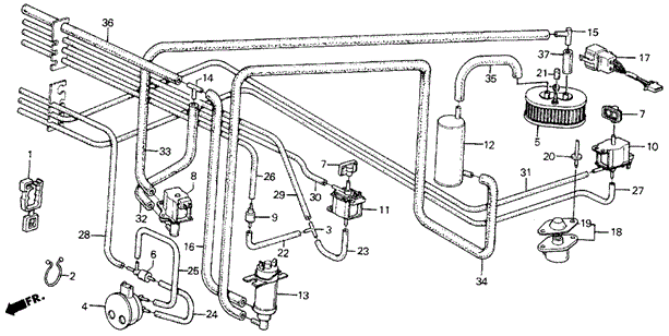 Control Box Tubing (SI) for 1987 Honda Civic #0
