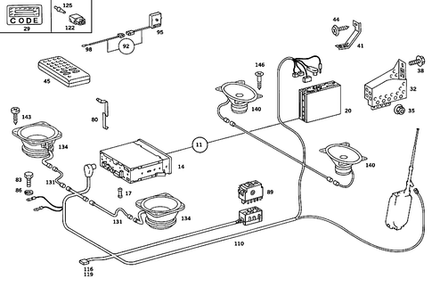 Radio Set, Radio Accessories, Antenna for 1991 Mercedes-Benz 560SEC #2