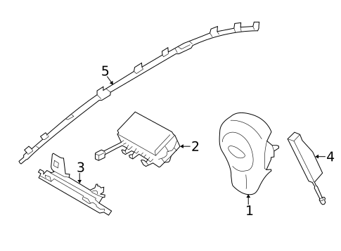 Air Bag Components for 2021 Subaru Crosstrek #1