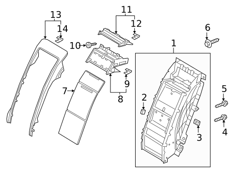 Rear Console for 2025 Audi A8 Quattro #3
