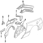 E9JY7627790A - Body: Inner Panel for Mercury: Capri Image