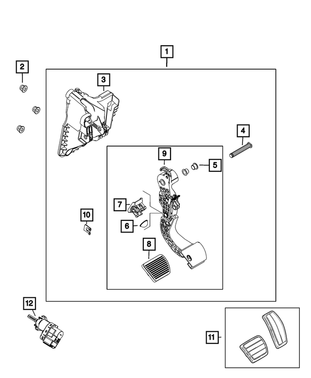 68613348AA - : Brake Pedal for Mopar Image