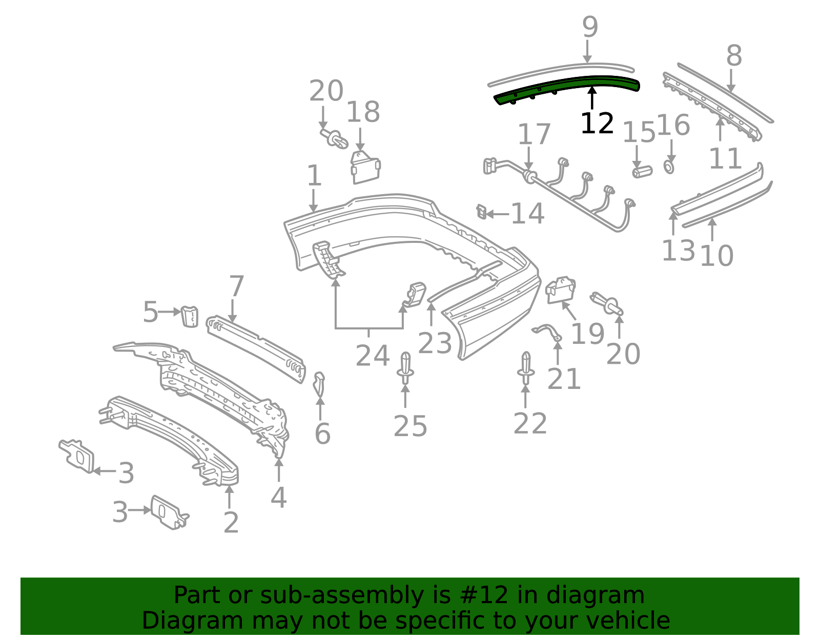22088510217747 - High-Quality Bumper Trim for AutoNation Parts