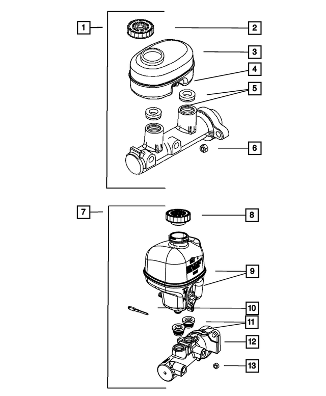 4723394 - Service Brakes: Master Cylinder Reservoir Pin, Mounting for Mopar Image