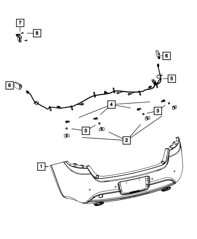 68199791AB - Electrical: Rear Fascia Wiring for Mopar Image image
