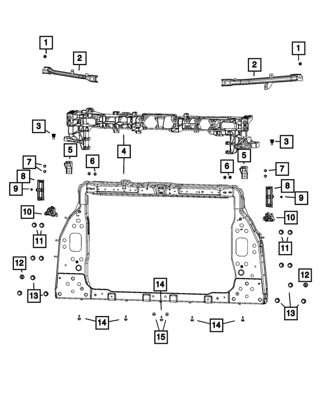 68244672AA - Cooling: Radiator Support Bracket, Right for Mopar Image image