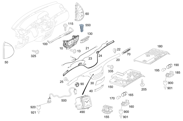 2216801271 - Panelling: Trim Bar for Mercedes-Benz Image image
