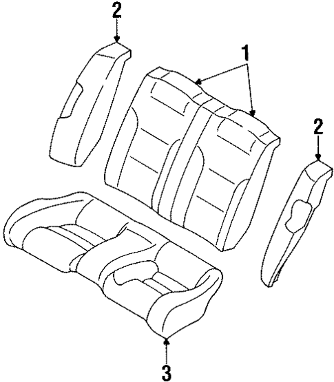 Rear Seat Components for 1998 Dodge Avenger #0