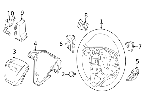 Steering Wheel & Trim for 2017 Ford Fusion #1