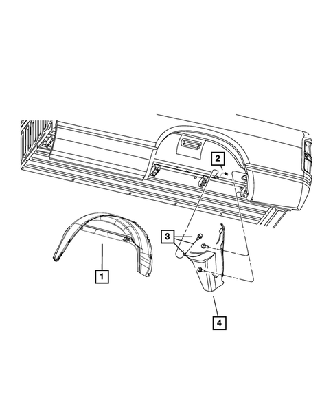Aperture Panel, Pillar Supports and Cab Back  for 2013 Ram 3500 #5