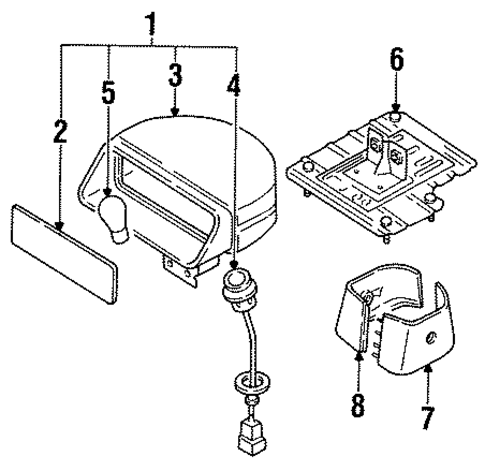 High Mount Lamps for 1993 Isuzu Stylus #0