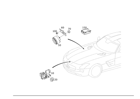 Antitheft Alarm System for 2014 Mercedes-Benz SLS AMG #0