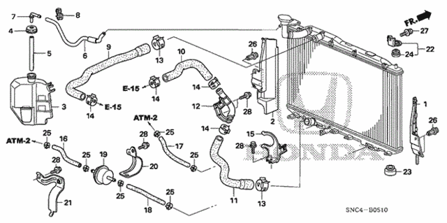 Radiator Hose - Reserve Tank for 2006 Honda Civic #0