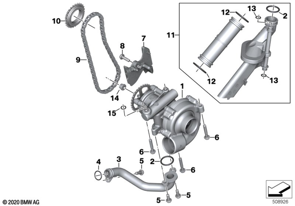 11418569196 - Oil And Coolant Pump 2018-2025 BMW-Motorrad
