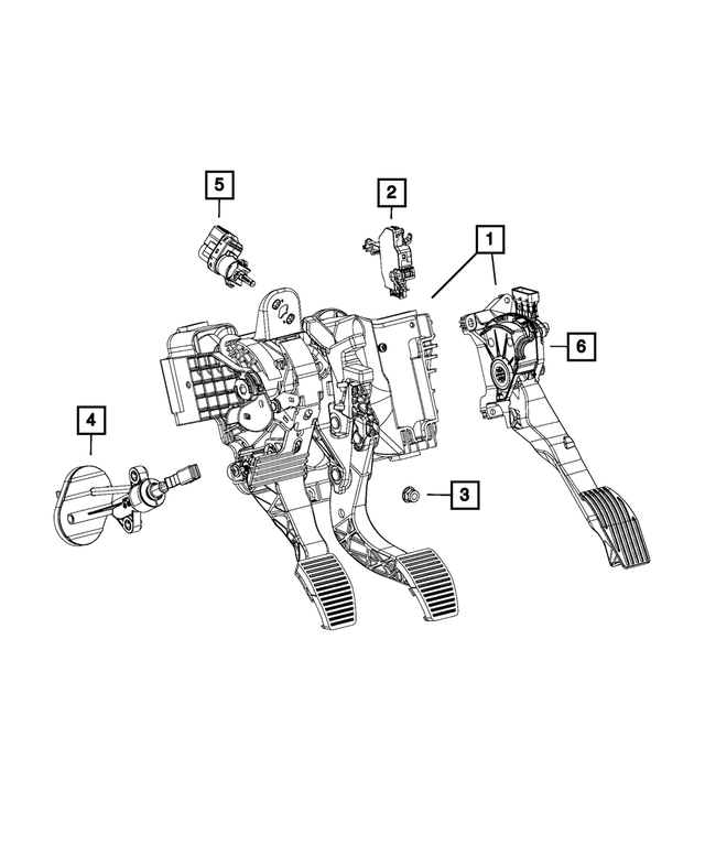 68319941AA - Clutch: Brake And Clutch Pedal for Jeep: Compass Image