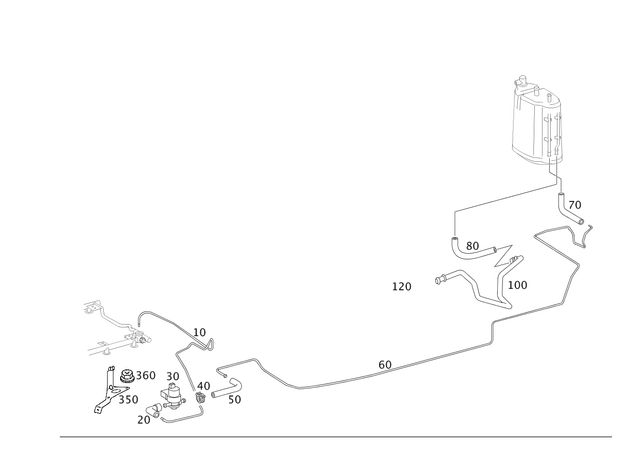 2104760027 - : Hose for Mercedes-Benz Image